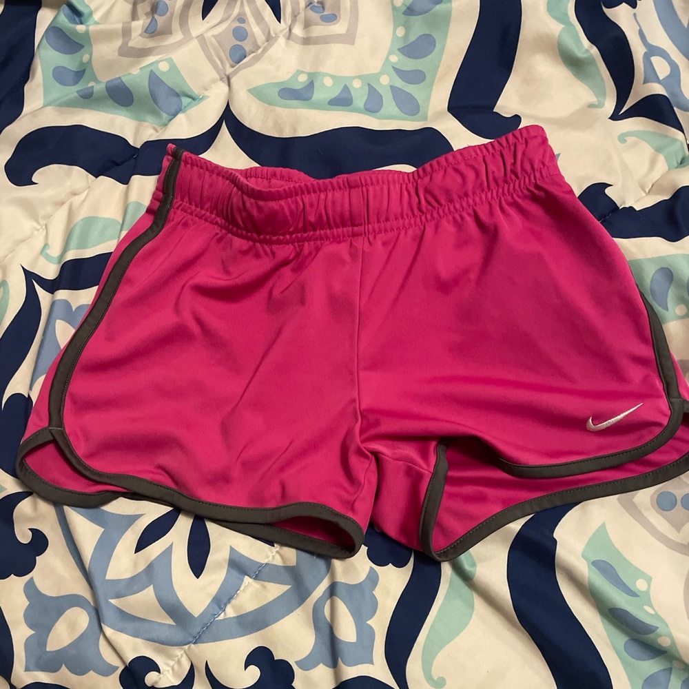 These are pink nike shorts. Great for running walking and just doing stuff!
